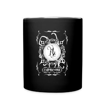 STEINBOCK Sternzeichen Steinbock - Tasse einfarbig - Schwarz - Vorne