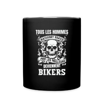 les meilleurs deviennent bikers - Mug uni - noir - Devant