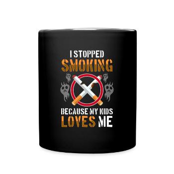 Non-smoking Smoking Health - Full Colour Mug - black - Front