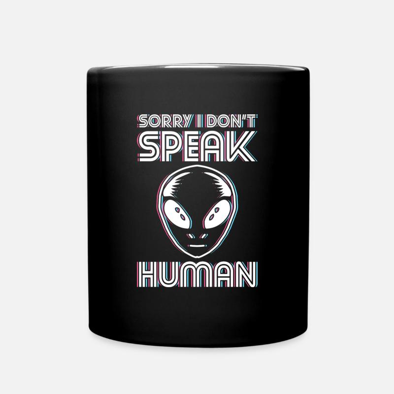 Alien Mars Weltraum - Tasse einfarbig - Schwarz