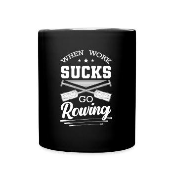 Rudern Ruder Ruderverein Rudermannschaft - Tasse einfarbig - Schwarz - Vorne