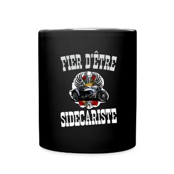 fier d'être sidecariste - Mug uni - noir - Devant