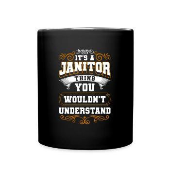 Métier d’artisan Gestionnaire immobilier Nettoyeur - Mug uni - noir - Devant