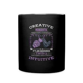 Zodiac sign birthday moon - Full Colour Mug - black - Front