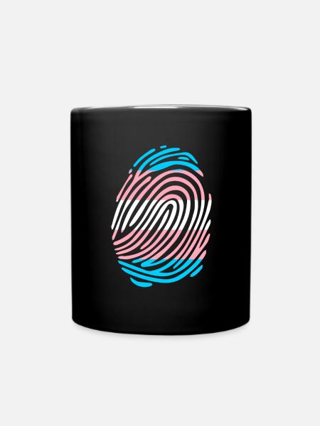 Trans Transgender Pride Flagge - Tasse einfarbig - Schwarz