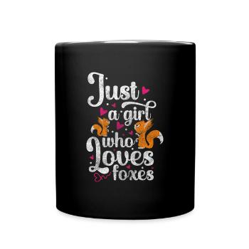 Fuchs Schlau Weisheit Wildnis - Tasse einfarbig - Schwarz - Vorne