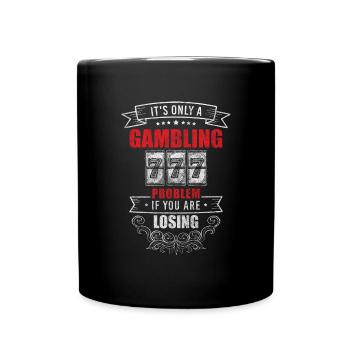 Jeux d’argent Symboles de jeu de bandits manchots - Mug uni - noir - Devant