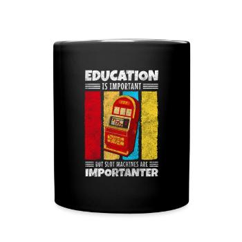 Gambling machine Gambler Lucky 7 - Full Colour Mug - black - Front