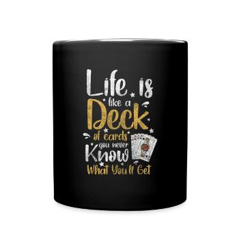 Ace Vegas Card Game - Full Colour Mug - black - Front