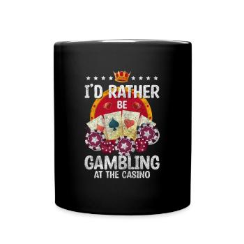 Poker Win Double Head of Spades - Full Colour Mug - black - Front