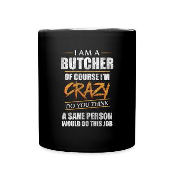 Boucherie grillade abattoir - Mug uni - noir - Devant