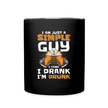 Alcoholics drink drunk liquor - Full Colour Mug - black - Front