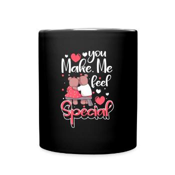 Romantic Couple Romance Affection - Full Colour Mug - black - Front