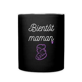 Bientôt maman - Mug uni - noir - Devant