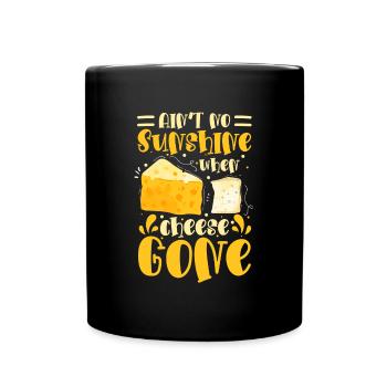 Amateur de fromage souris restauration rapide - Mug uni - noir - Devant