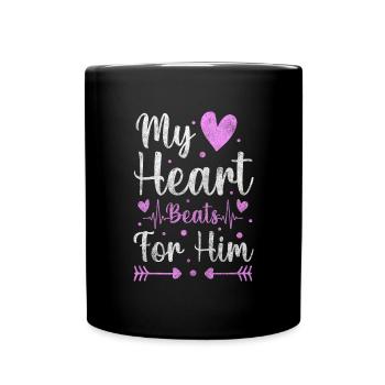 Love Romance Couples Boyfriend - Full Colour Mug - black - Front