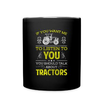 Agriculteur, agriculteur, tracteur - Mug uni - noir - Devant