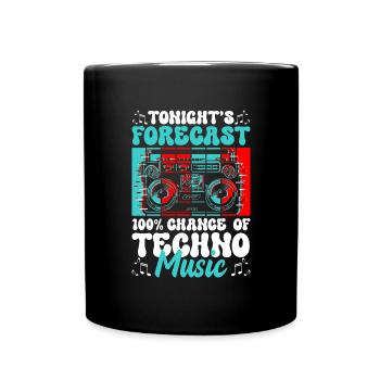 House Rave Musik Musik Energie - Tasse einfarbig - Schwarz - Vorne