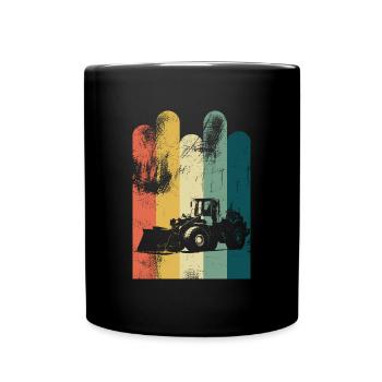 Radlager Bagger - Tasse einfarbig - Schwarz - Vorne