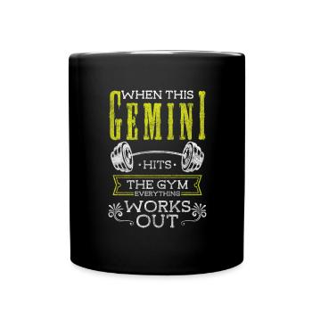 Élément du zodiaque Gémeaux - Mug uni - noir - Devant