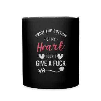 Mir Egal Attitude Abneigung Lebenseinstellung - Tasse einfarbig - Schwarz - Vorne