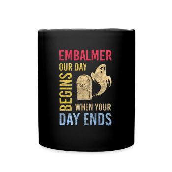 Vocation de pompes funèbres - Mug uni - noir - Devant