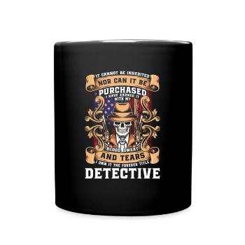 Detective Private Investigator Trace Sniffer - Full Colour Mug - black - Front