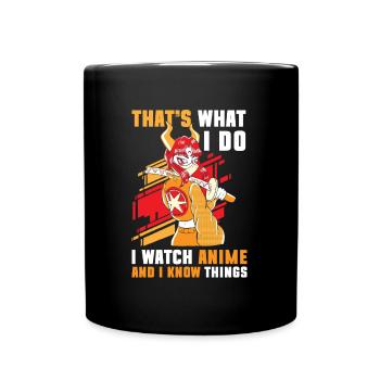 Anime Japan Art Nerd - Full Colour Mug - black - Front
