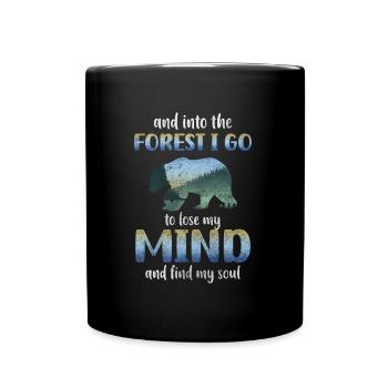 Tree Hiking Recreation Landscape - Full Colour Mug - black - Front