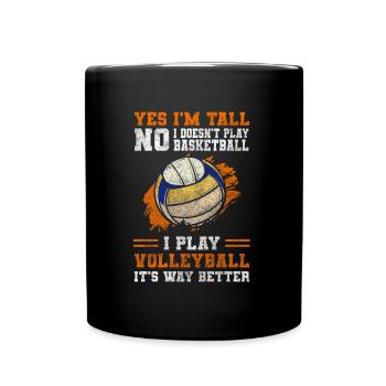 Entraîneur de jeux sportifs Volleyball de plage - Mug uni - noir - Devant