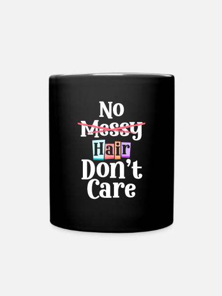 Glatze Platte Haarausfall Bart - Tasse einfarbig - Schwarz