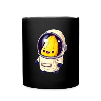 Banana Astronaut Cosmonaut - Full Colour Mug - black - Front