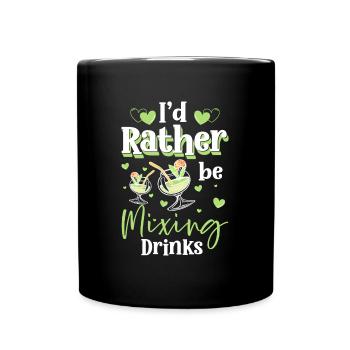 Bartender Alcohol Mixer - Full Colour Mug - black - Front
