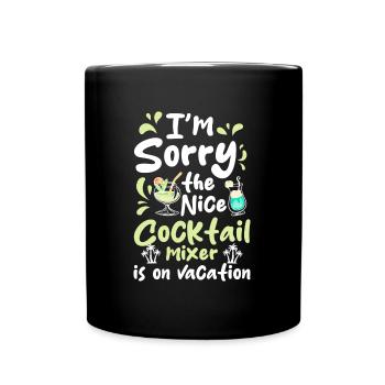 Cocktail Mixer Beer Spirit - Full Colour Mug - black - Front