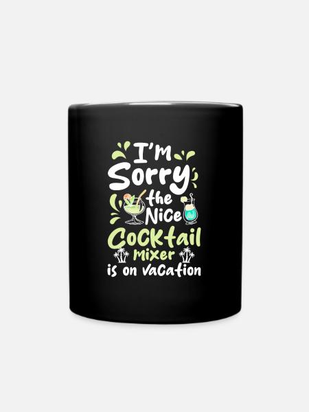 Cocktail Mixer Bier Spirituose - Tasse einfarbig - Schwarz