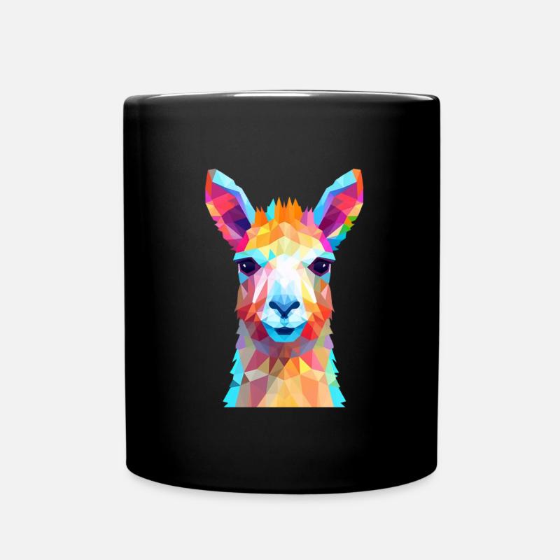 Lama - Tasse einfarbig - Schwarz