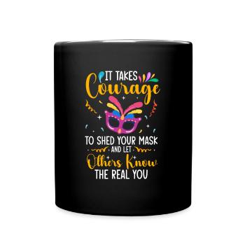 Disguise costume party Mardi Gras - Full Colour Mug - black - Front