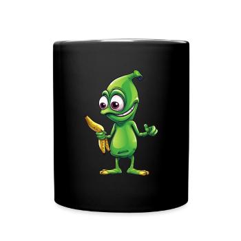 L’extraterrestre vert rencontre la banane drôle - Mug uni - noir - Devant