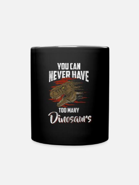 Dino Raptor - Tasse einfarbig - Schwarz