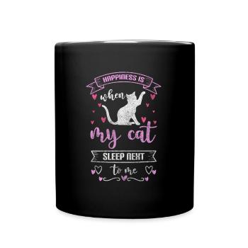 Motivation Positives Denken Liebe - Tasse einfarbig - Schwarz - Vorne