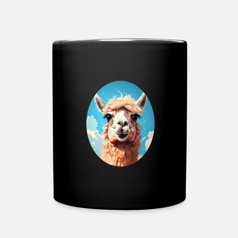 Alpaka - Tasse einfarbig - Schwarz
