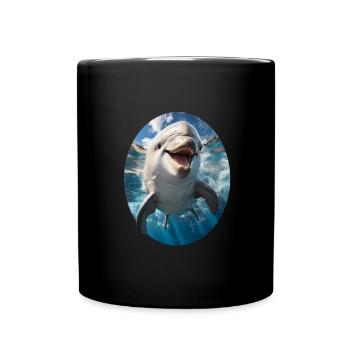 Delfin - Tasse einfarbig - Schwarz - Vorne