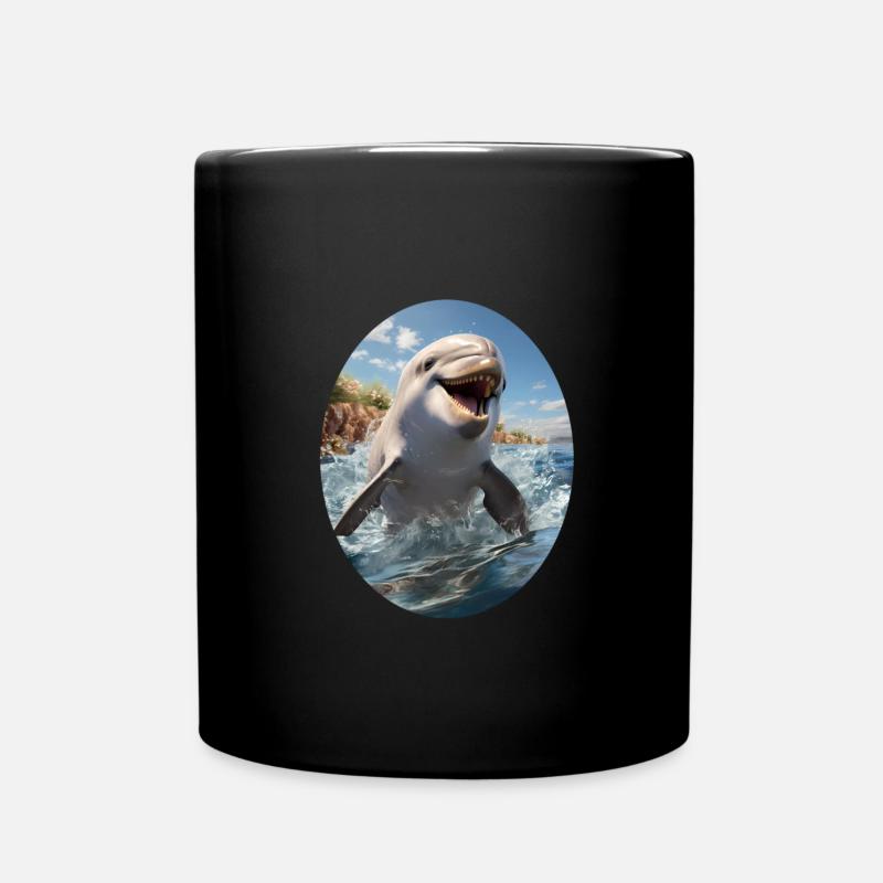 Delfin - Tasse einfarbig - Schwarz