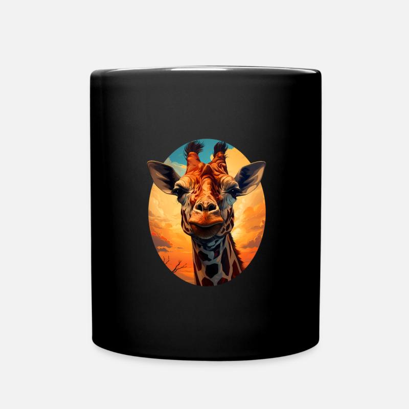 Giraffe - Tasse einfarbig - Schwarz