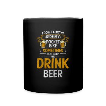 Bike Biker Staub Enduro - Tasse einfarbig - Schwarz - Vorne