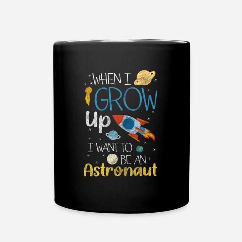 Weltall Sterne Mond - Tasse einfarbig - Schwarz