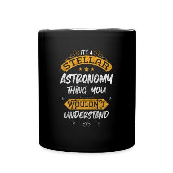Weltraum Planeten Kosmonaut Kosmos - Tasse einfarbig - Schwarz - Vorne