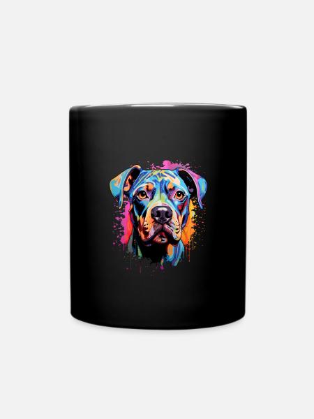 Boxer coloré - Mug uni - noir