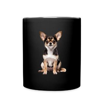 Chihuahua - Tasse einfarbig - Schwarz - Vorne