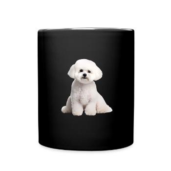 Bichon Frise - Mug uni - noir - Devant